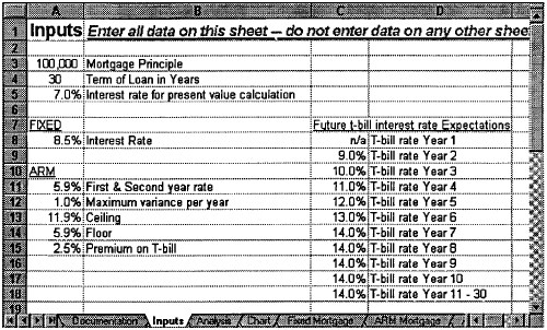 Input sheet