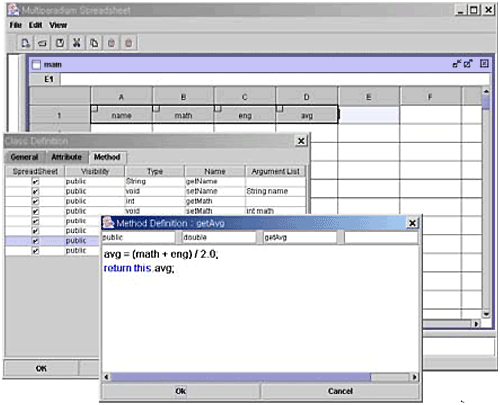 Multi-paradigm spreadsheet system