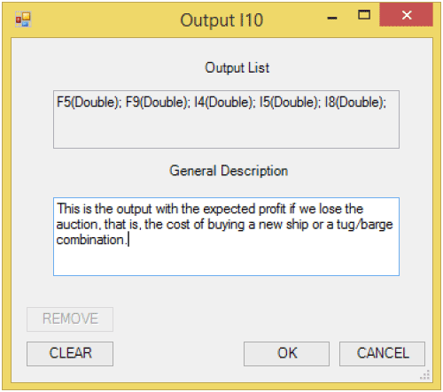 Dialogue to document an output cell