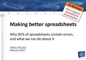 Making better spreadsheets