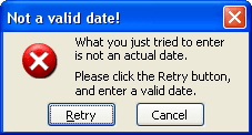 Validating an entry as a real date