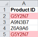 Use conditional formatting to find duplicate values