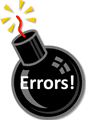 Errors, errors, everywhere! Errors, errors, everywhere!